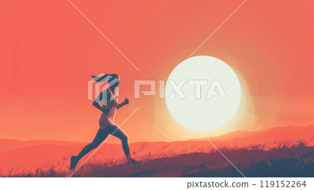 Colorful running marathon poster, Runners, Sport colorful poster illustration Colorful running marathon poster, Runners, Sport colorful poster illustration 119152264