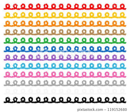 Set of crayon drawn spiral lines Set of crayon drawn spiral lines 119152680