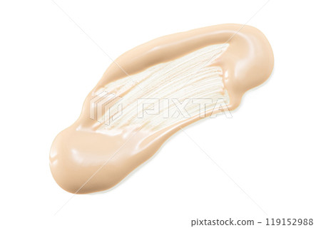 具有柔和印象的粉底液的顏色和質地樣本 119152988