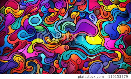 colorful background in pop art style illustration 119153579