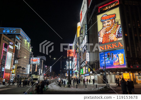Sapporo Snow Festival, Susukino venue night view, Sapporo, Hokkaido 119153678