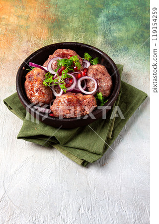 fried apkhazura, cutlet in a fat grid, spicy, Georgian dish, fried on ketsi, homemade, no people, fried apkhazura, cutlet in a fat grid, spicy, Georgian dish, fried on ketsi, homemade, no people, 119154259