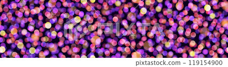 Bright purple neon sequins bokeh seamless pattern on dark background 119154900