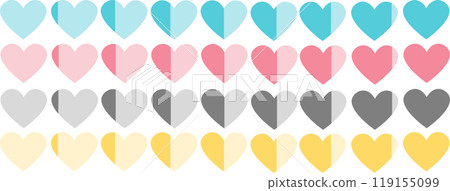 Heart graphic material illustration and icon set 119155099