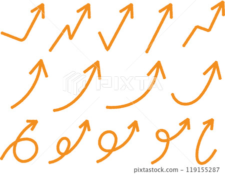 手繪鋼筆風格簡單箭頭插畫集2 119155287