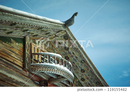 Russian Traditional wooden konek 119155482