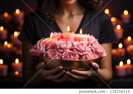 Disease Cancer, world awareness day, medical fight, hope concept in pink background. Disease Cancer, world awareness day, medical fight, hope concept in pink background. 119156319