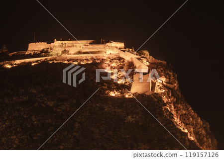 Nafplio Palamidi fortress in Peloponnese Greece. 119157126