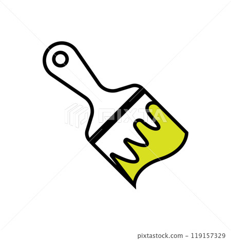 Paint Brush Illustration Icon Paint Brush Illustration Icon 119157329