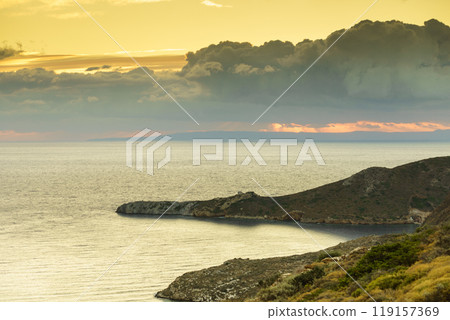 Greek coastline on Peloponnese, Mani Peninsula Greek coastline on Peloponnese, Mani Peninsula 119157369