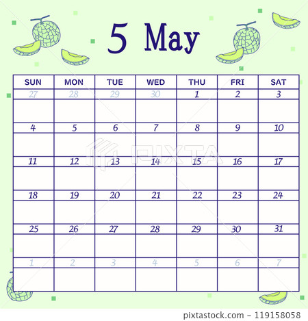 Calendar for May 2025 starting on Sunday Calendar for May 2025 starting on Sunday 119158058