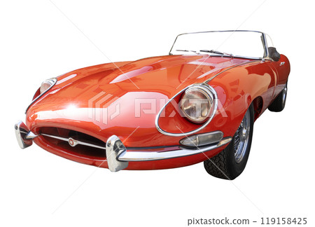 Jaguar E Type 4.2 XKE car from the 1960s Jaguar E Type 4.2 XKE car from the 1960s 119158425
