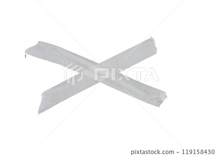 a cross of paper tape a cross of paper tape 119158430