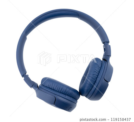 Blue headphones Blue headphones 119158437
