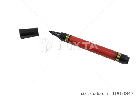 Black marker and its cap Black marker and its cap 119158440