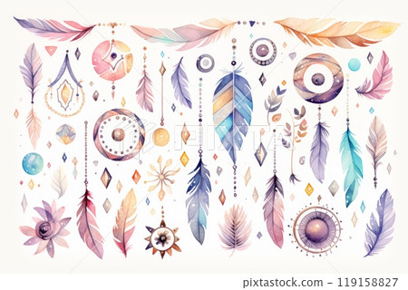 Whimsical Scandinavian Design with Magical Elements for T-Shirt Generative AI 119158827