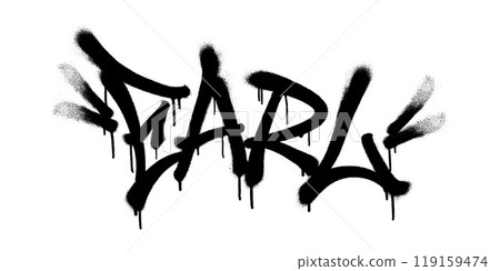 Sprayed Earl name with overspray in black over white. Vector illustration. Sprayed Earl name with overspray in black over white. Vector illustration. 119159474