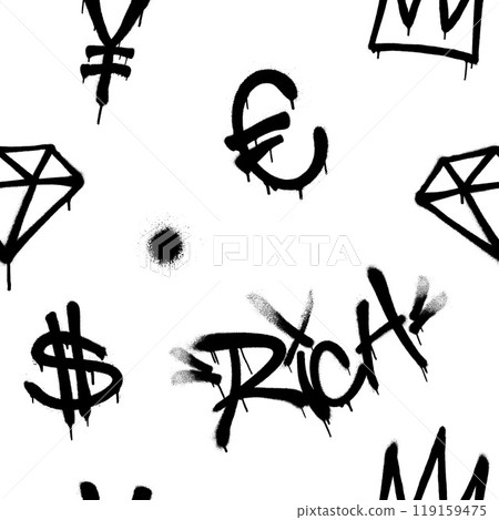Graffiti spray paint seamless pattern. Vector illustration. Graffiti spray paint seamless pattern. Vector illustration. 119159475