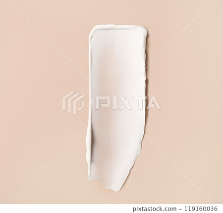 Moisturizing cream stroke isolated on skin-color background 119160036