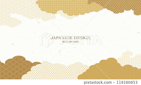 Cloud-shaped Japanese pattern background Cloud-shaped Japanese pattern background 119160853