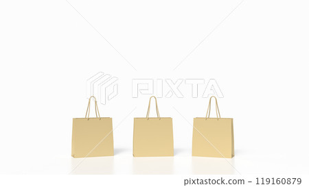 The Three shopping bag on white Background 3d rendering. 119160879