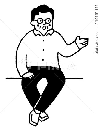 老人坐著說話_2 119161332