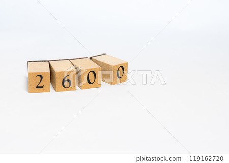 Wooden block number 2600 119162720
