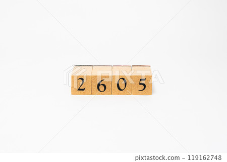 Wooden block number 2605 119162748