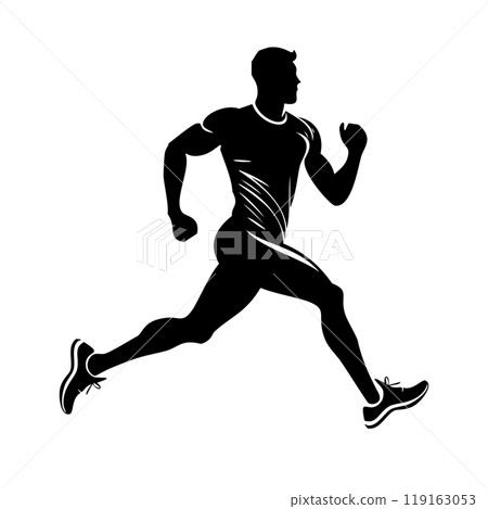 run running silhouette 119163053