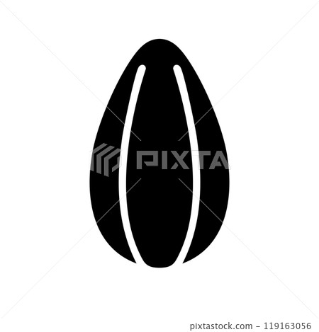 Sunflower seed silhouette 119163056