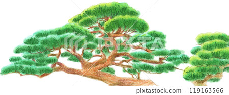 Pastel painted pine tree 119163566