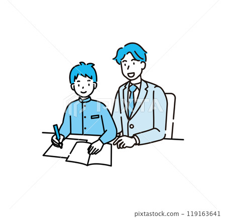Junior high school student study cram school 119163641