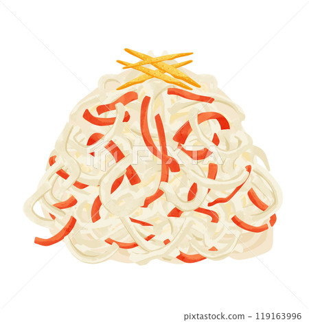 Red and white pickled vegetables watercolor style hand-drawn illustration Red and white pickled vegetables watercolor style hand-drawn illustration 119163996