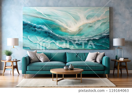 Coastal Teal Art and Furniture for a Tranquil Ocean Vibe 119164063