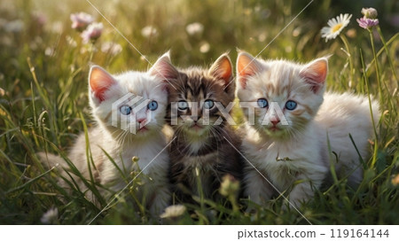 Kitten in the meadow 119164144