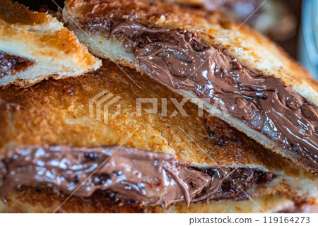 Food Rice Chocolate sandwich fried bread Food Rice Chocolate sandwich fried bread 119164273