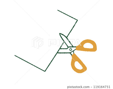 用剪刀剪紙 - 4 種顏色 用剪刀剪紙 - 4 種顏色 119164731