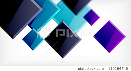 Shiny glossy metallic or plastic square design background. Vector Illustration For Wallpaper, Banner, Background, Card, Book Illustration, landing page 119164746
