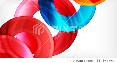Bright colorful circles with light effects Bright colorful circles with light effects 119164769