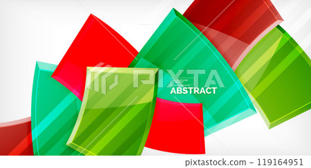 Vector abstract color geometric shapes. Illustration For Wallpaper, Banner, Background, Card, Book Illustration, landing page 119164951