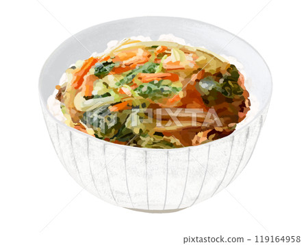 炸蔬菜碗（蔬菜）白碗 119164958