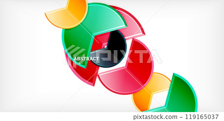 Trendy round shapes with triangular angle design element. Vector Illustration For Wallpaper, Banner, Background, Card, Book Illustration, landing page Trendy round shapes with triangular angle design element. Vector Illustration For Wallpaper, Banner, Background, Card, Book Illustration, landing page 119165037