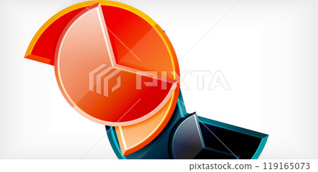 Trendy round shapes with triangular angle design element. Vector Illustration For Wallpaper, Banner, Background, Card, Book Illustration, landing page Trendy round shapes with triangular angle design element. Vector Illustration For Wallpaper, Banner, Background, Card, Book Illustration, landing page 119165073