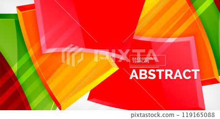 Colorful geometric abstract shapes. Illustration For Wallpaper, Banner, Background, Card, Book Illustration, landing page 119165088