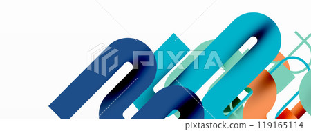 Abstract background curvy lines, minimal geometric design template Abstract background curvy lines, minimal geometric design template 119165114