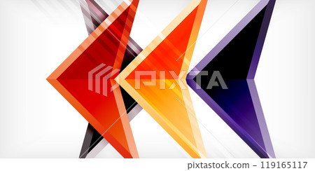 Abstract background color triangles and arrows composition. Vector Illustration For Wallpaper, Banner, Background, Card, Book Illustration, landing page 119165117