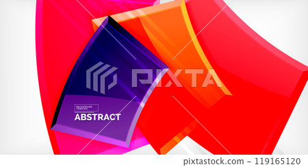 Colorful geometric abstract shapes. Illustration For Wallpaper, Banner, Background, Card, Book Illustration, landing page Colorful geometric abstract shapes. Illustration For Wallpaper, Banner, Background, Card, Book Illustration, landing page 119165120