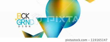 Fluid color geometric shapes abstract background. Vector Illustration For Wallpaper, Banner, Background, Card, Book Illustration, landing page 119165147