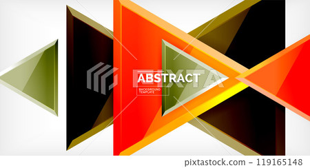 Abstract background - glossy triangles. Vector Illustration For Wallpaper, Banner, Background, Card, Book Illustration, landing page 119165148