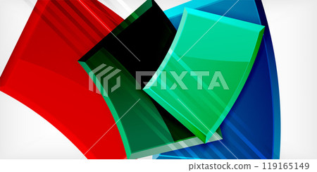 Colorful geometric abstract shapes. Illustration For Wallpaper, Banner, Background, Card, Book Illustration, landing page Colorful geometric abstract shapes. Illustration For Wallpaper, Banner, Background, Card, Book Illustration, landing page 119165149